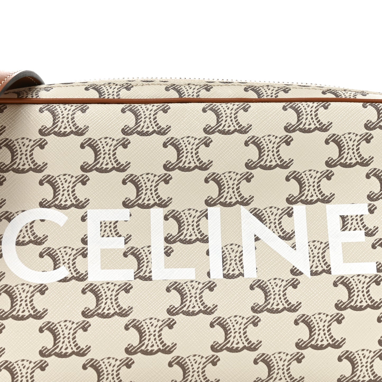 Triomphe Canvas Medium Messenger Bag Tan Ecru