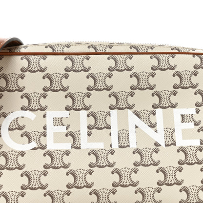 Celine Triomphe Canvas Medium Messenger Bag Tan Ecru 8 of 10