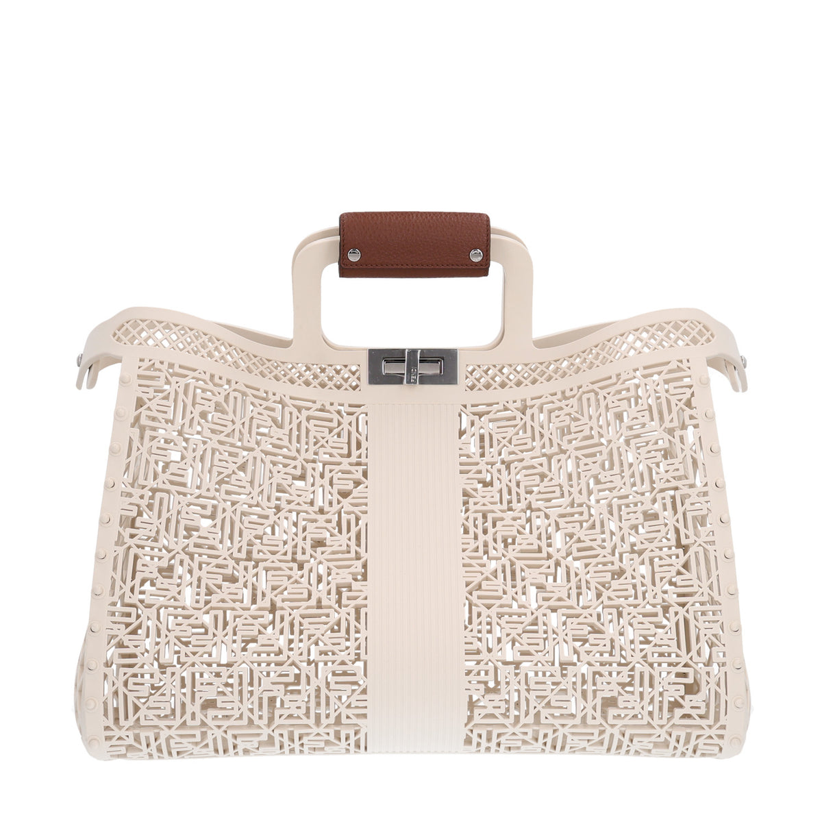 Fendi Recycled Plastic Basket Forty8 Satchel White 1 of 10