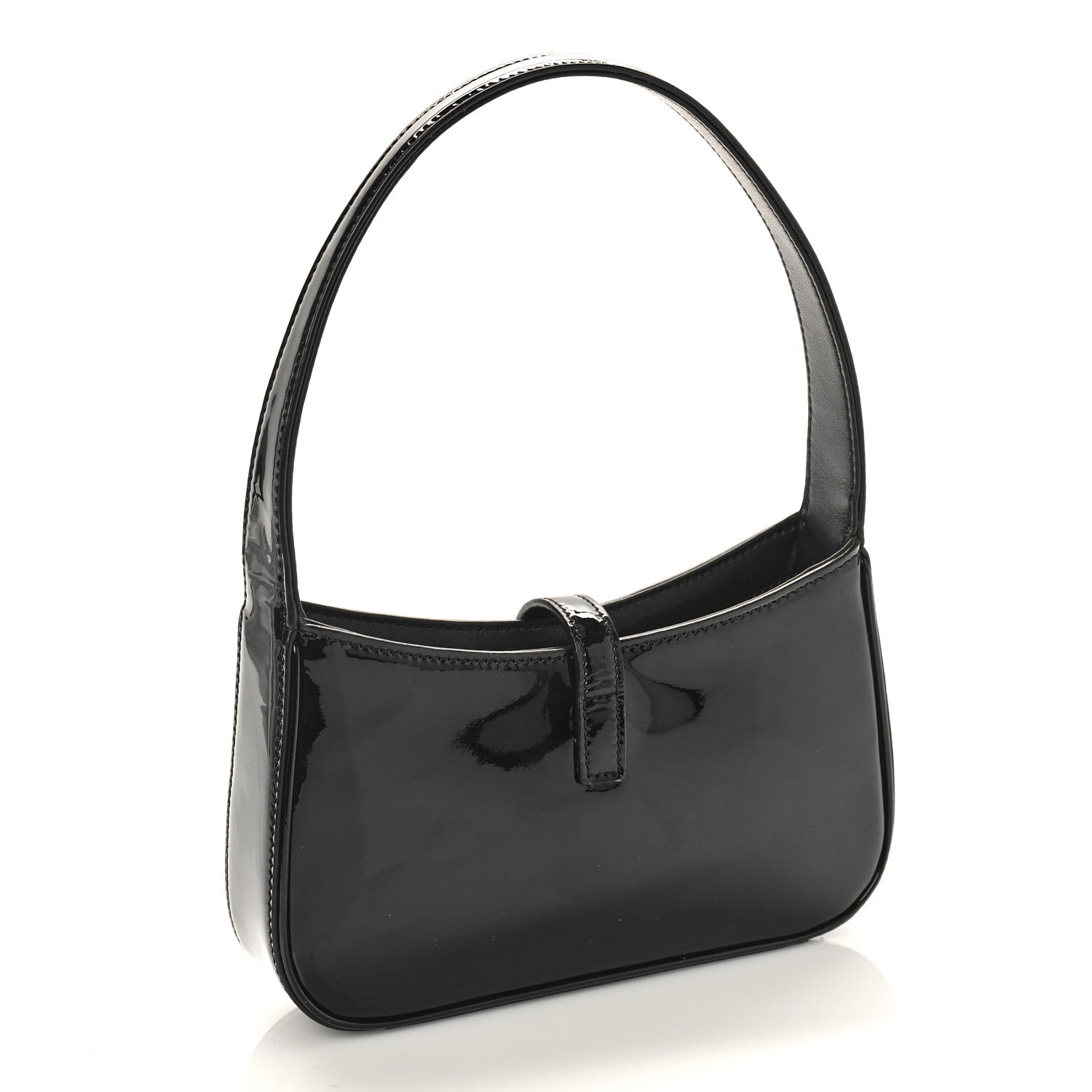 Saint Laurent Patent Calfskin Le 5 A 7 Mini Hobo Black 3 of 9