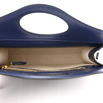 Burberry Calfskin Nylon Tartan Mini Pocket Bag Blue White Orange 5 of 10