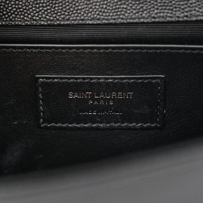 Saint Laurent Grain De Poudre Medium Classic Monogram Monochrome Kate Satchel Black 6 of 13