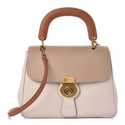 Burberry Trench Calfskin Medium DK88 Top Handle Bag Limestone Honey 1 of 9