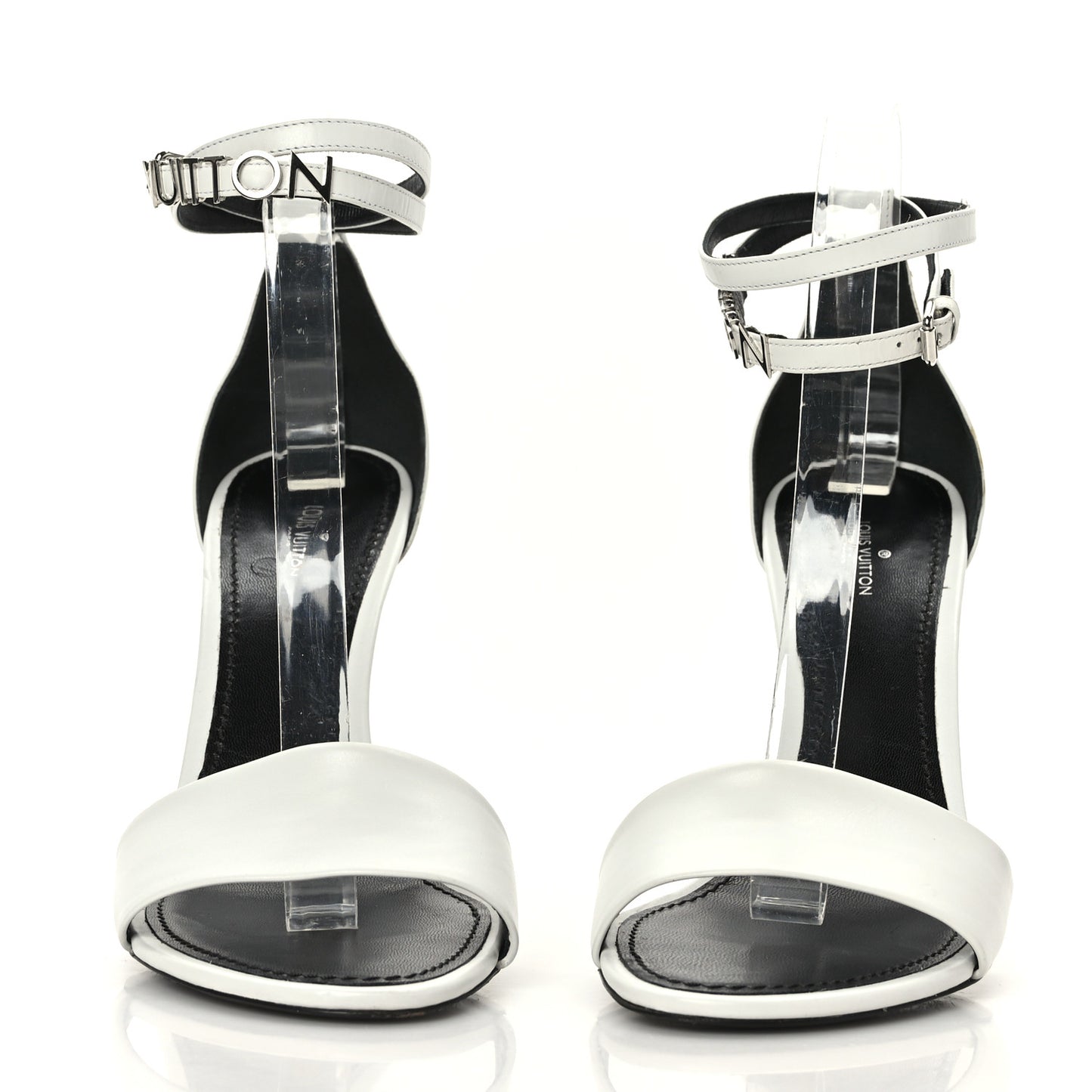 Calfskin Call Back Sandals 40 White