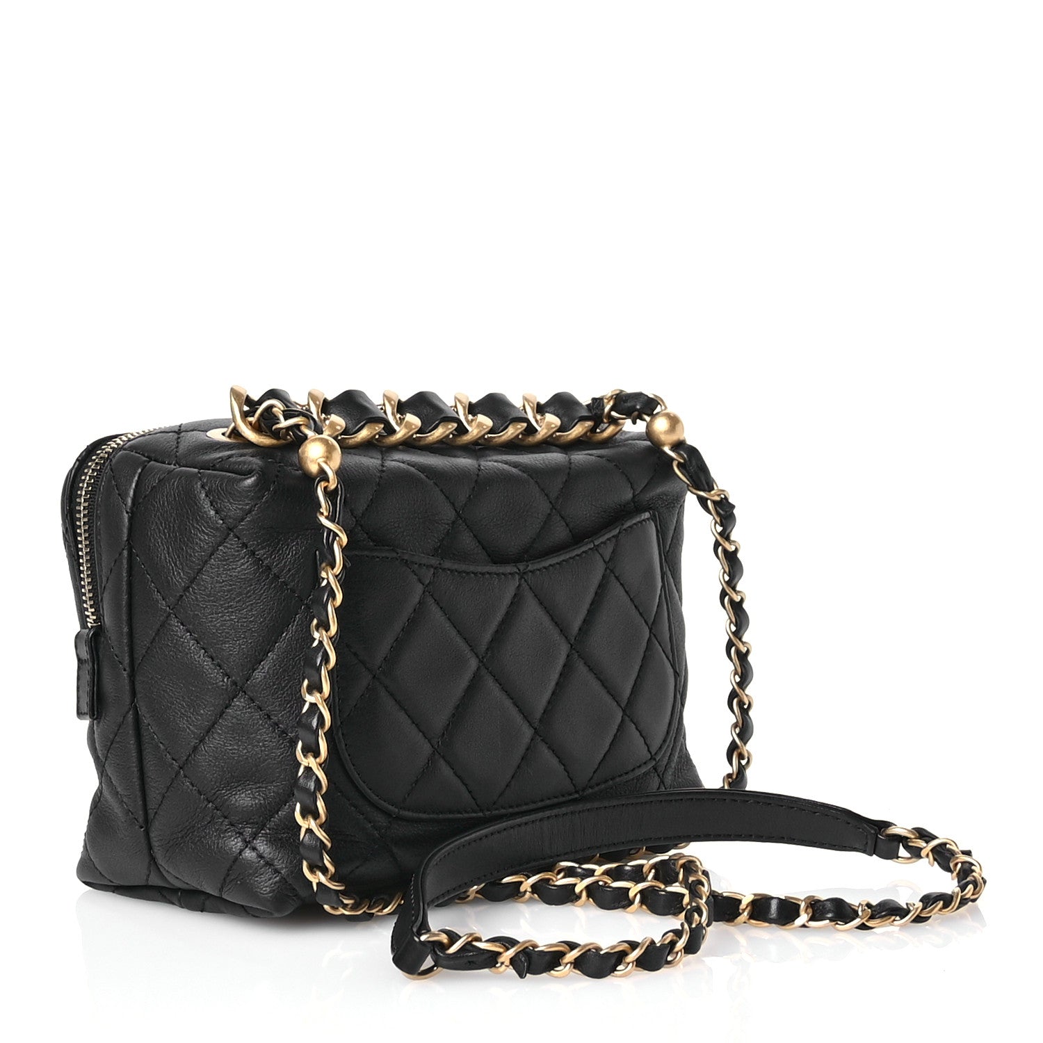 Chanel Calfskin Quilted Mini Bowling Bag Black 3 of 10