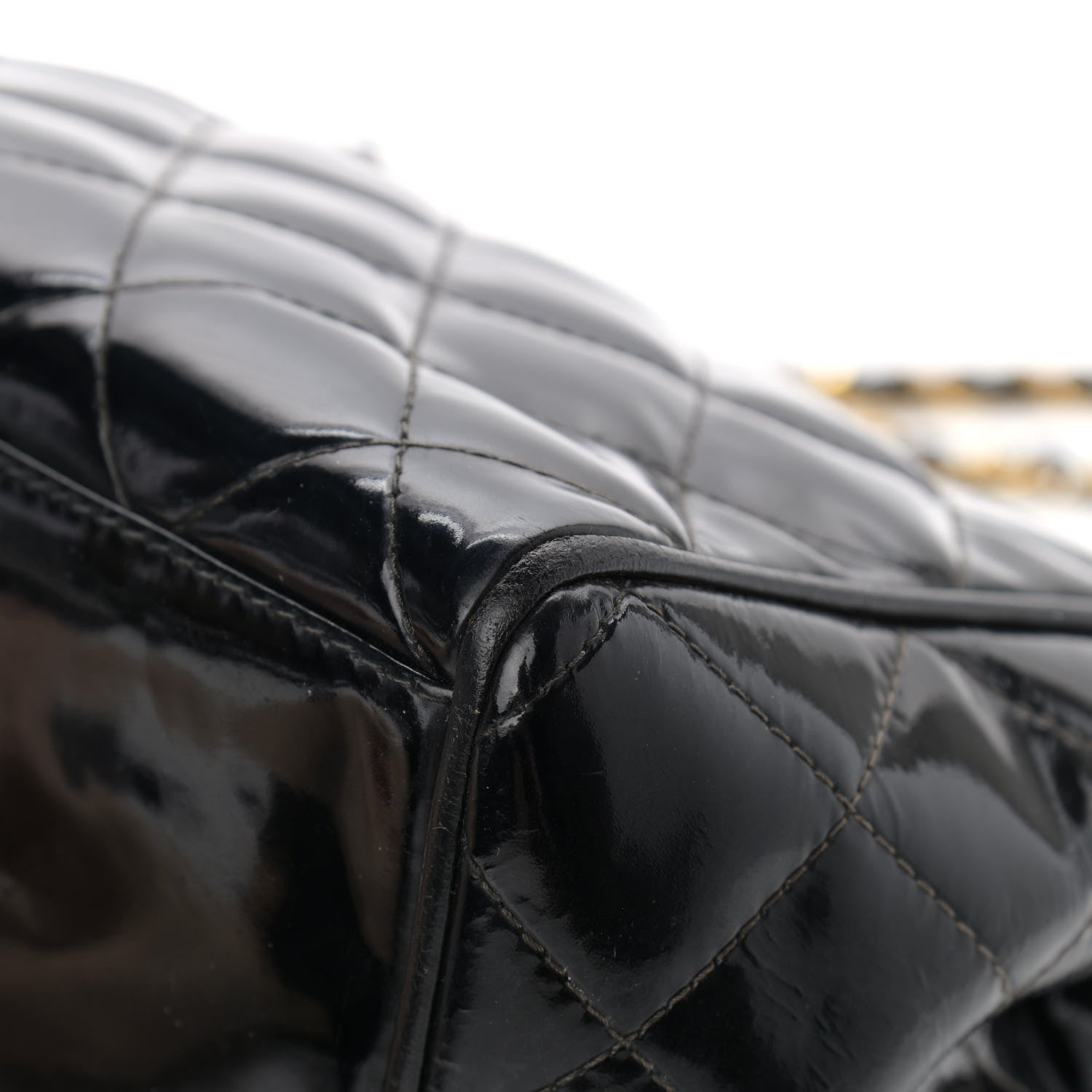 Chanel Patent Quilted CC Shoulder Bag Black 11 of 21
