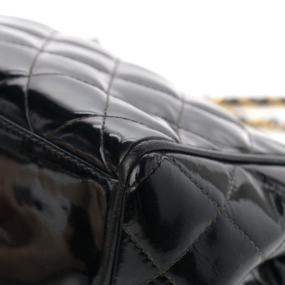 Chanel Patent Quilted CC Shoulder Bag Black 11 of 21