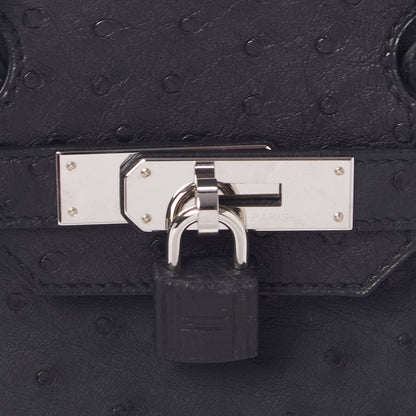Hermes Ostrich Birkin 30 Black 22 of 33