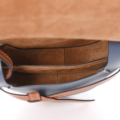 Loewe Calfskin Small Gate Crossbody Bag Tan Steel Blue 5 of 10