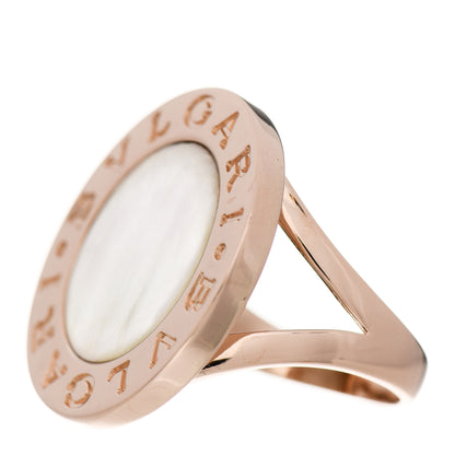 Bulgari 18K Rose Gold Mother of Pearl BVLGARI BVLGARI Ring 56 7.5 3 of 6