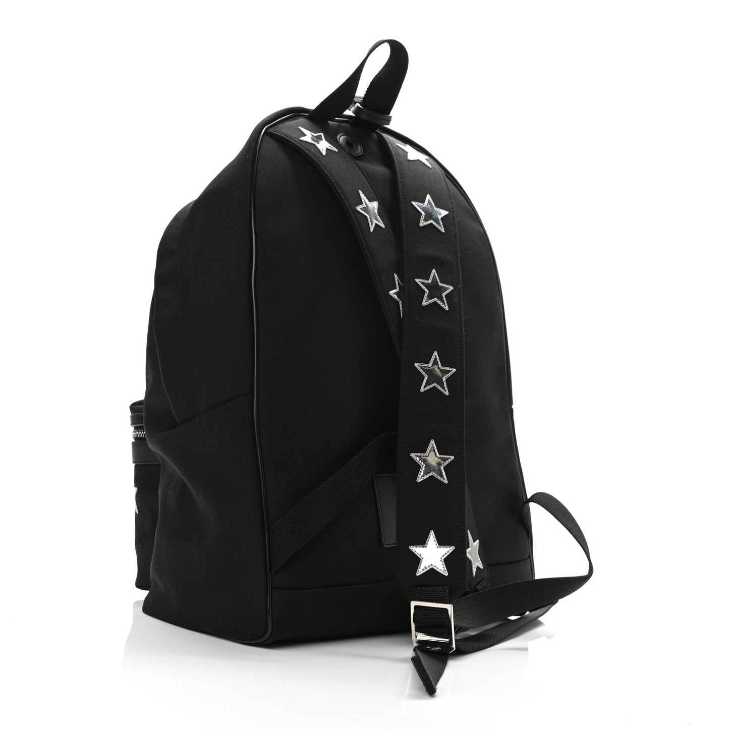 Canvas Stars Print Hunting Backpack Black Silver