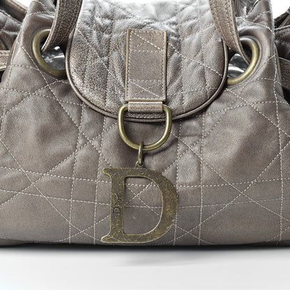 Christian Dior Lambskin Cannage Drawstring Bag Bronze 8 of 22