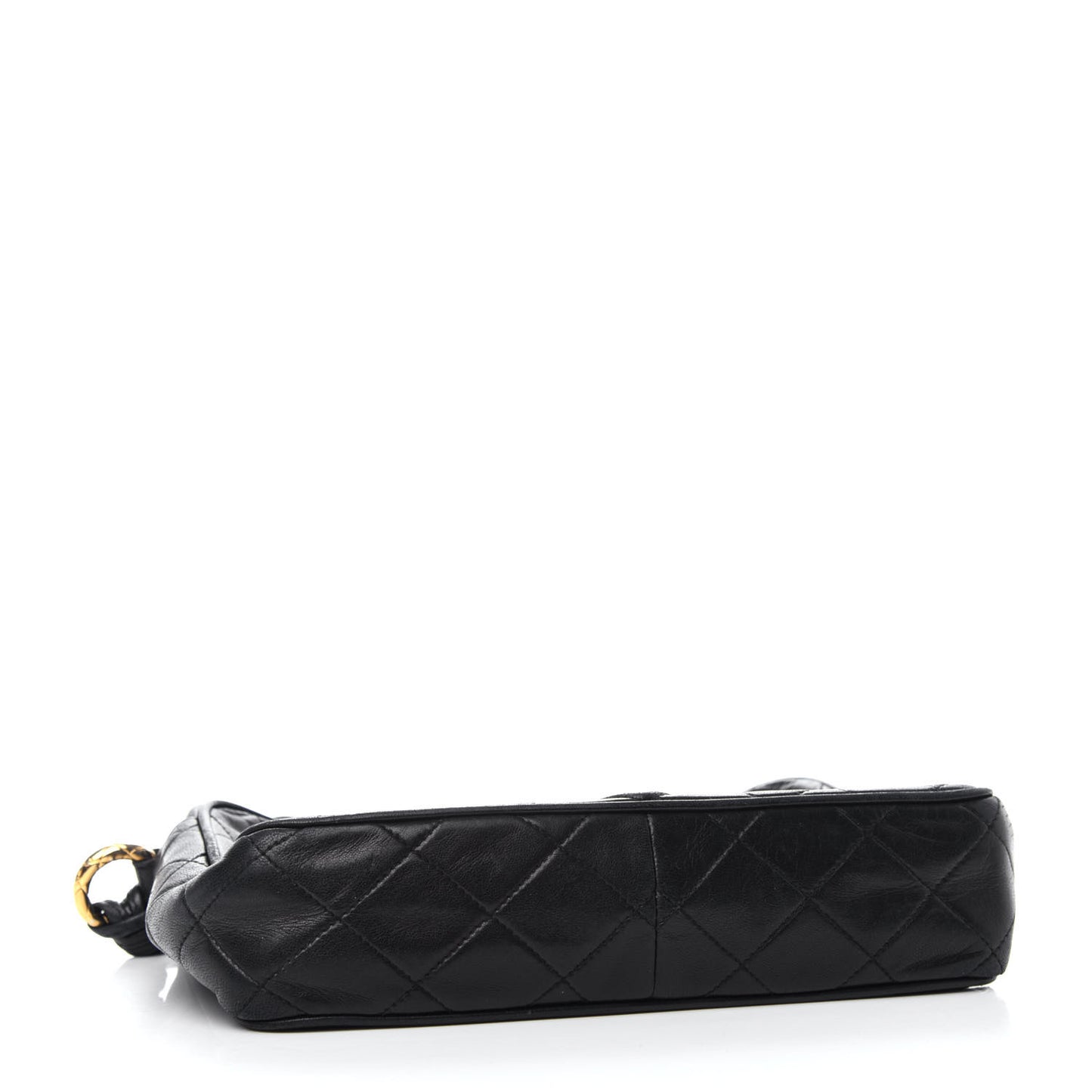 Lambskin Quilted CC Tassel Camera Case Black