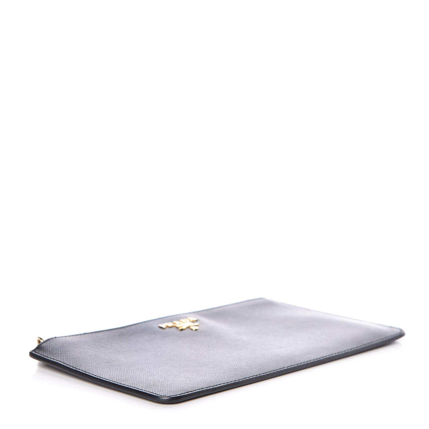Saffiano Zip Pouch Black