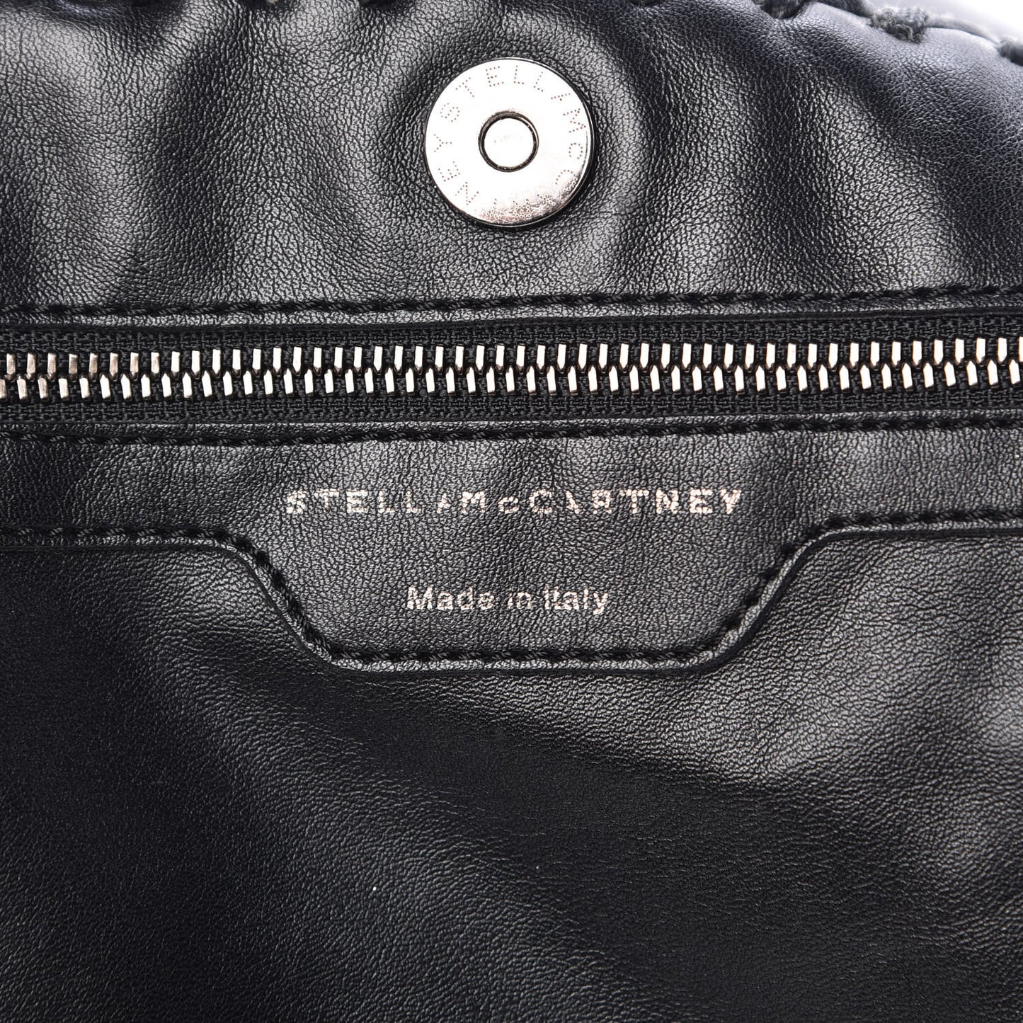 Shaggy Deer Shearling Chain Falabella Tote Black