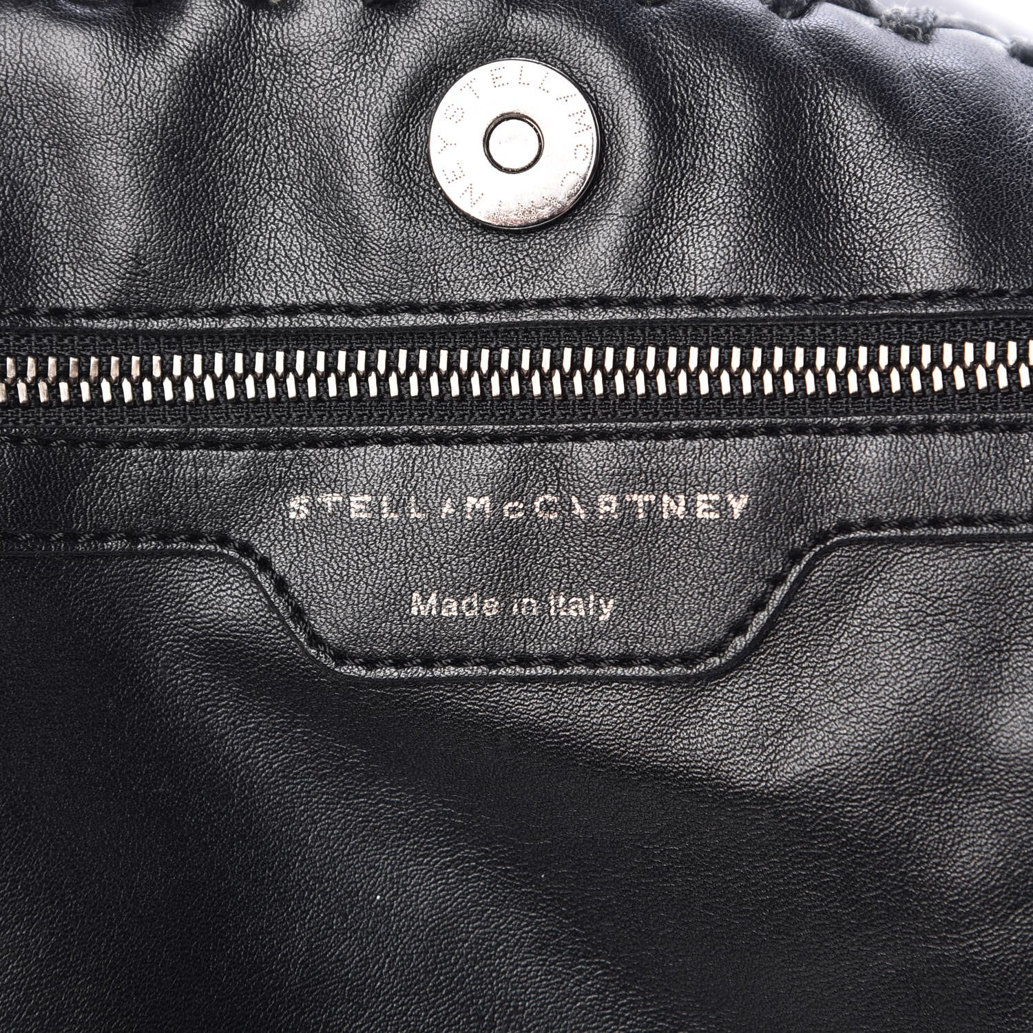 Stella McCartney Shaggy Deer Shearling Chain Falabella Tote Black 7 of 9