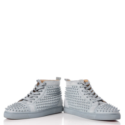 Christian Louboutin Mens Suede Louis Spikes Flat Sneakers 42.5 Blue 6 of 13