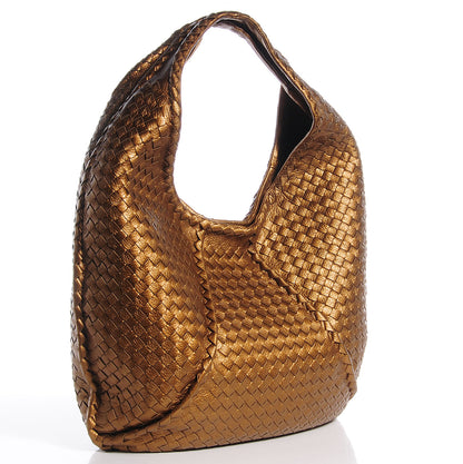 Bottega Veneta Cervo Intrecciato Large Simple Hobo New Bronze 4 of 16