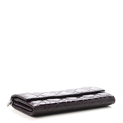 Christian Dior Patent Cannage Rendez-vous Chain Wallet Purple 3 of 4