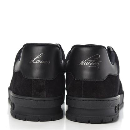 Louis Vuitton Suede Mens LV Trainer Sneakers 9.5 Black 5 of 8
