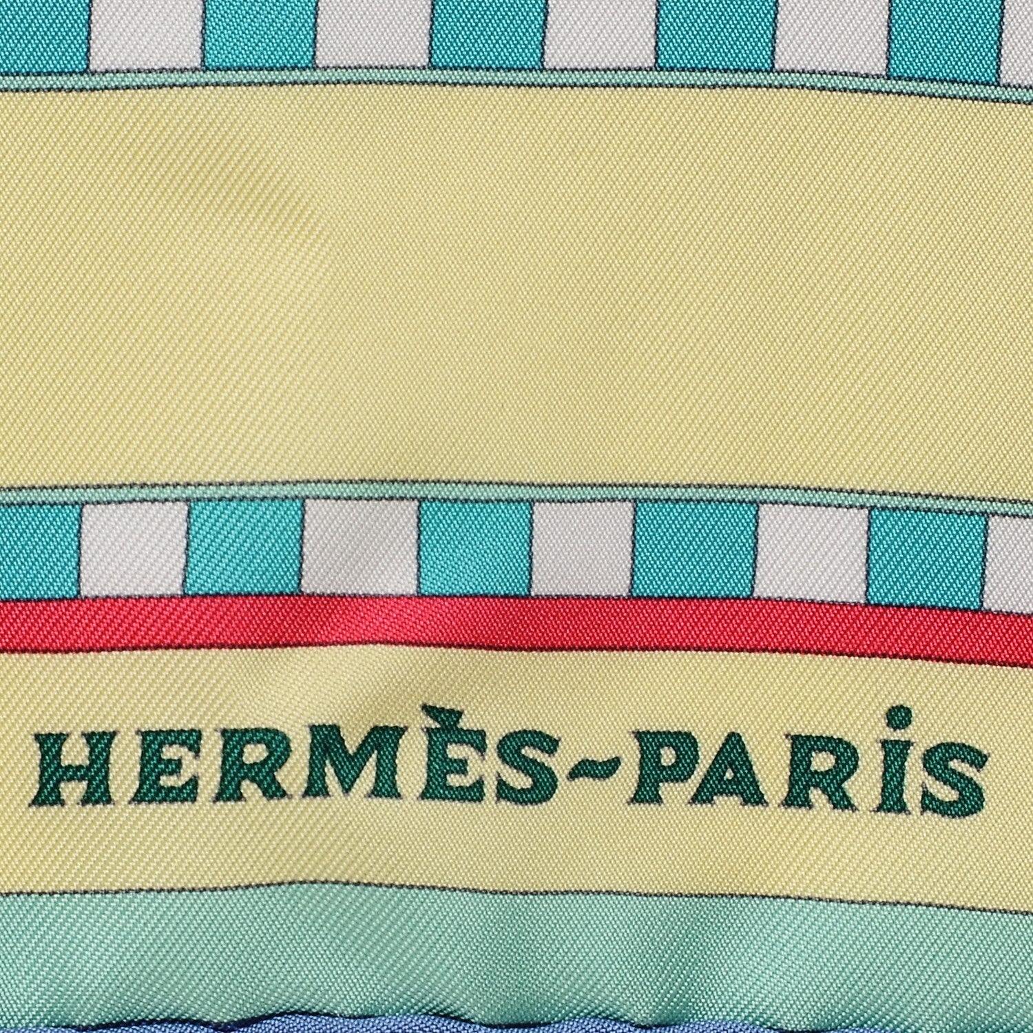 Hermes Silk Sangles En Zigzag Scarf 90 Fuchsia Vert Jaune 5 of 7