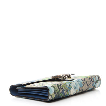Gucci GG Supreme Monogram Blooms Mini Dionysus Chain Wallet Beige Blue Navy Vintage Blue 4 of 14