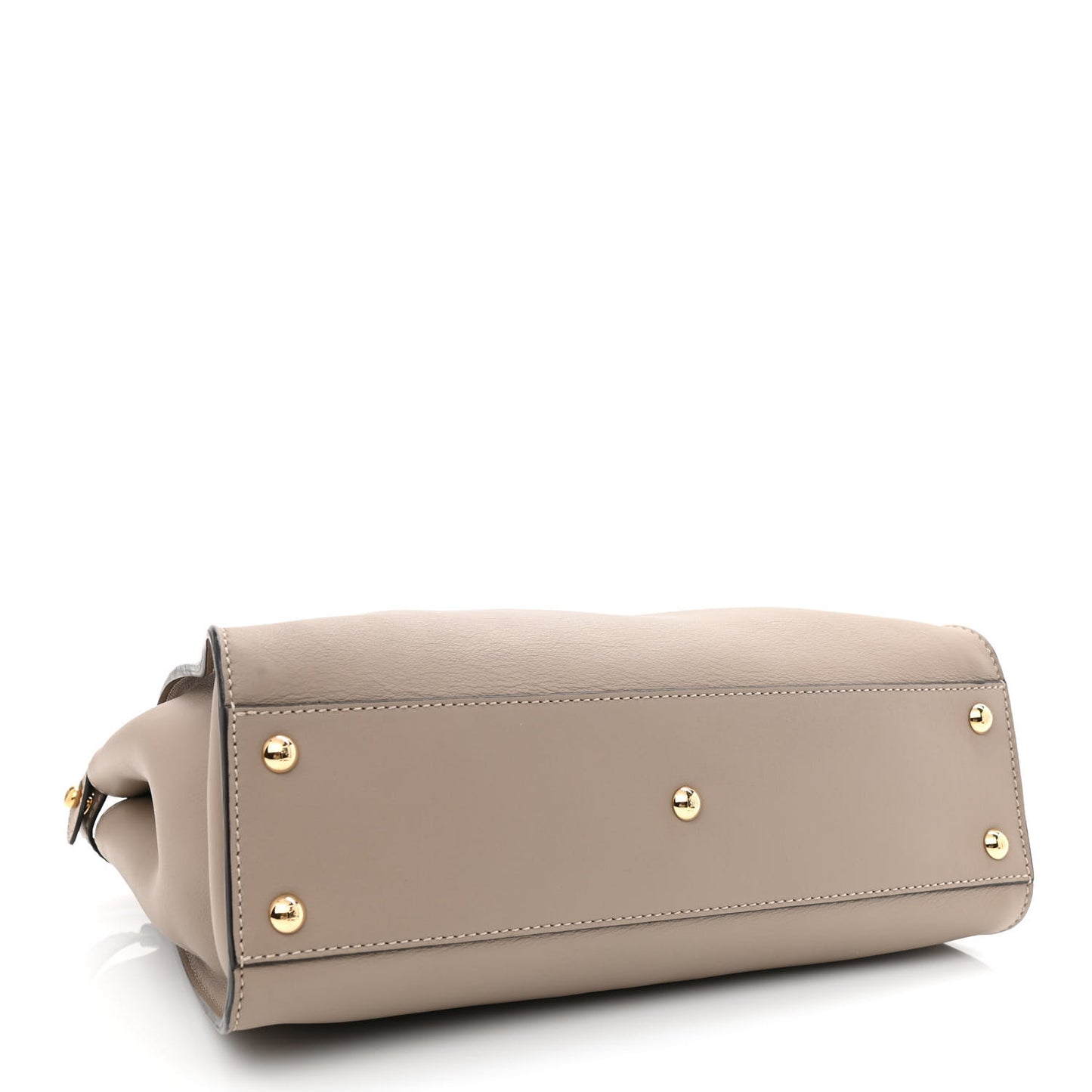 Vitello Seta Shiny Nappa Plexiglass Medium Peekaboo I SEE U Satchel Tortora
