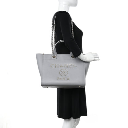 Chanel Caviar Studded Small Deauville Tote Grey 2 of 10