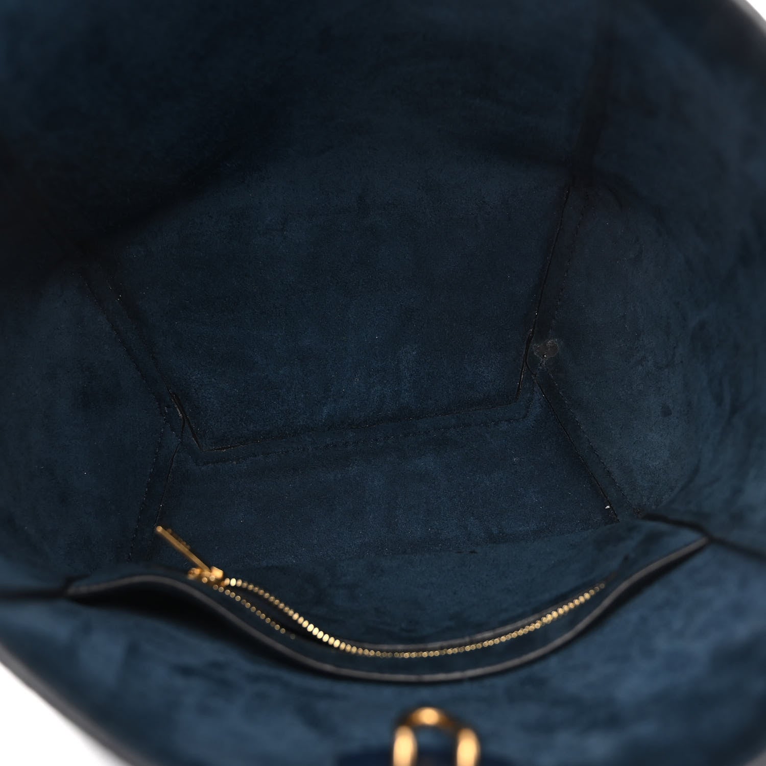 Celine Soft Grained Calfskin Small Sangle Bucket Bag Navy 5 of 9