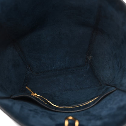 Celine Soft Grained Calfskin Small Sangle Bucket Bag Navy 5 of 9