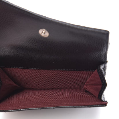 Chanel Caviar Quilted Compact French Flap Wallet Black 5 of 12