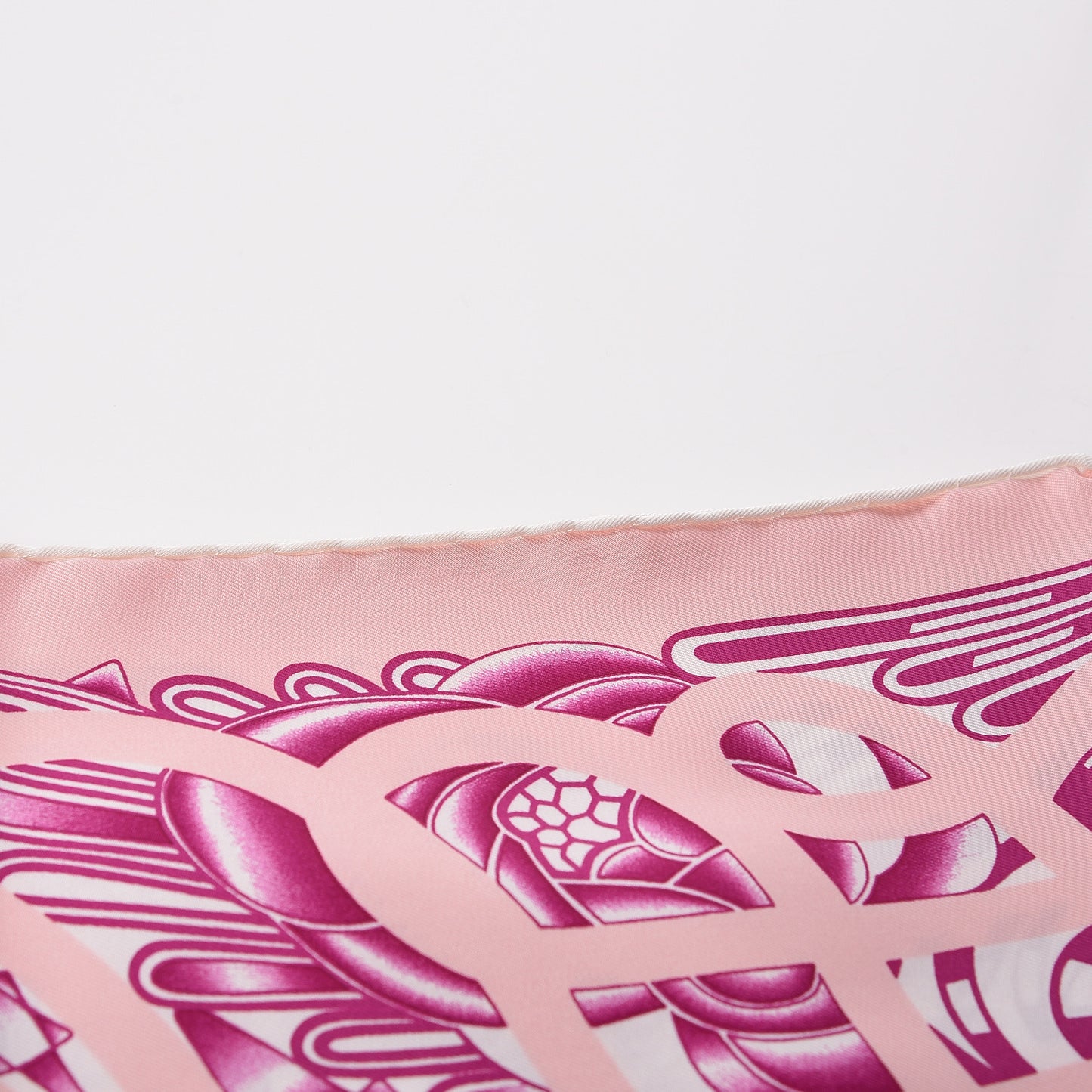 Silk Reverie Solitaire Scarf 90 Rose Pale Bleu Fuchsia