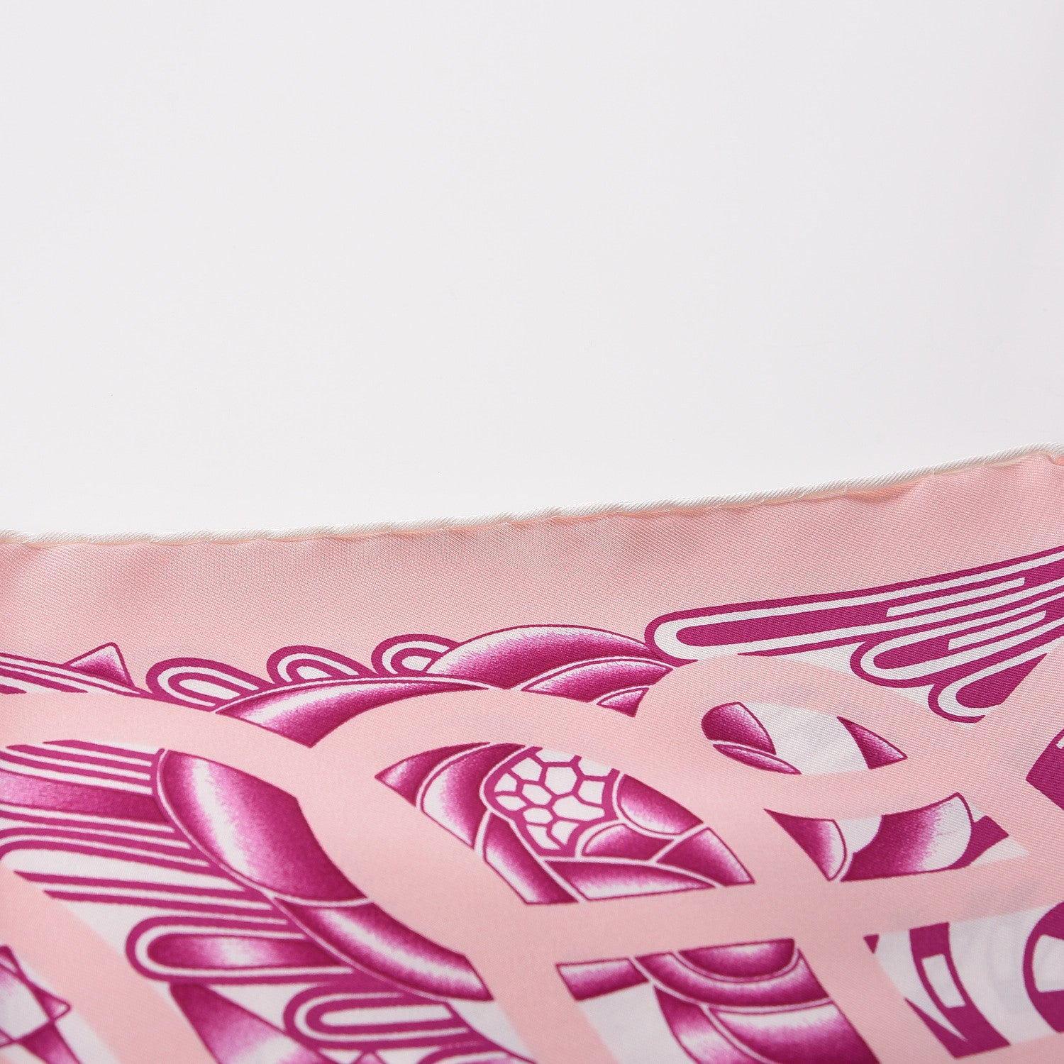 Hermes Silk Reverie Solitaire Scarf 90 Rose Pale Bleu Fuchsia 7 of 10