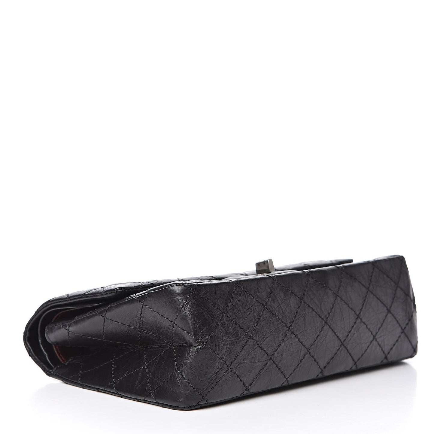 Aged Calfskin Quilted 2.55 Reissue 225 Flap Black