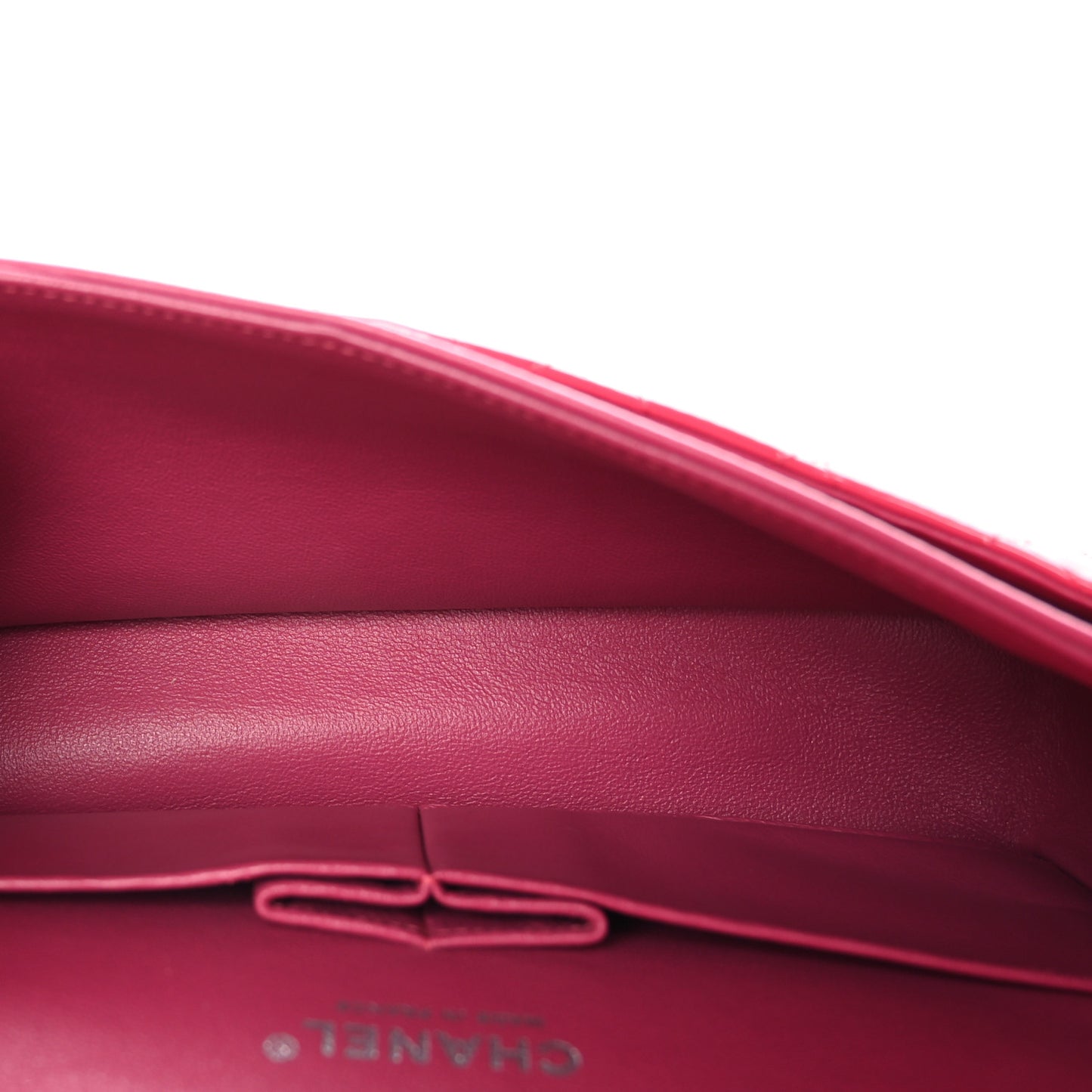 Patent Quilted Medium Double Flap Pink