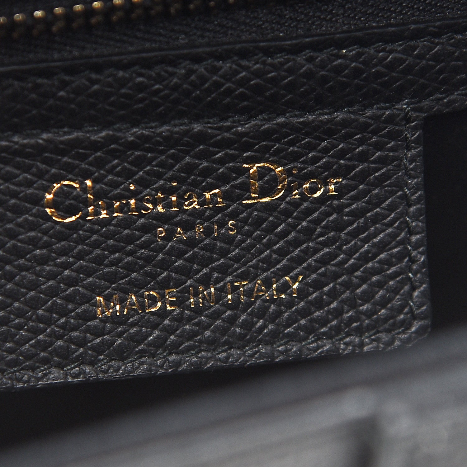 Christian Dior Grained Calfskin Saddle Bag Black 6 of 9