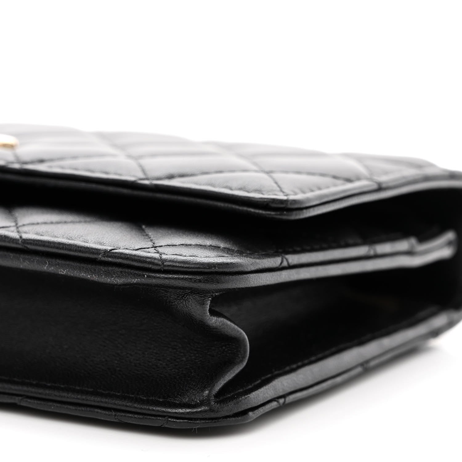 Chanel Lambskin Quilted Trendy CC Wallet On Chain WOC Black 11 of 15