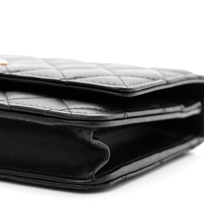 Chanel Lambskin Quilted Trendy CC Wallet On Chain WOC Black 11 of 15