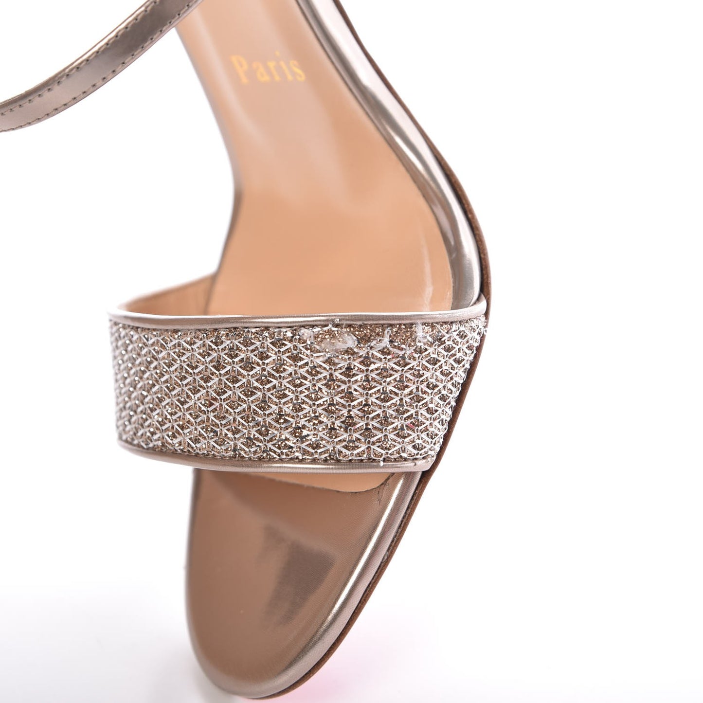 Glitter Mesh Choca 100 Sandals 37 Colombe