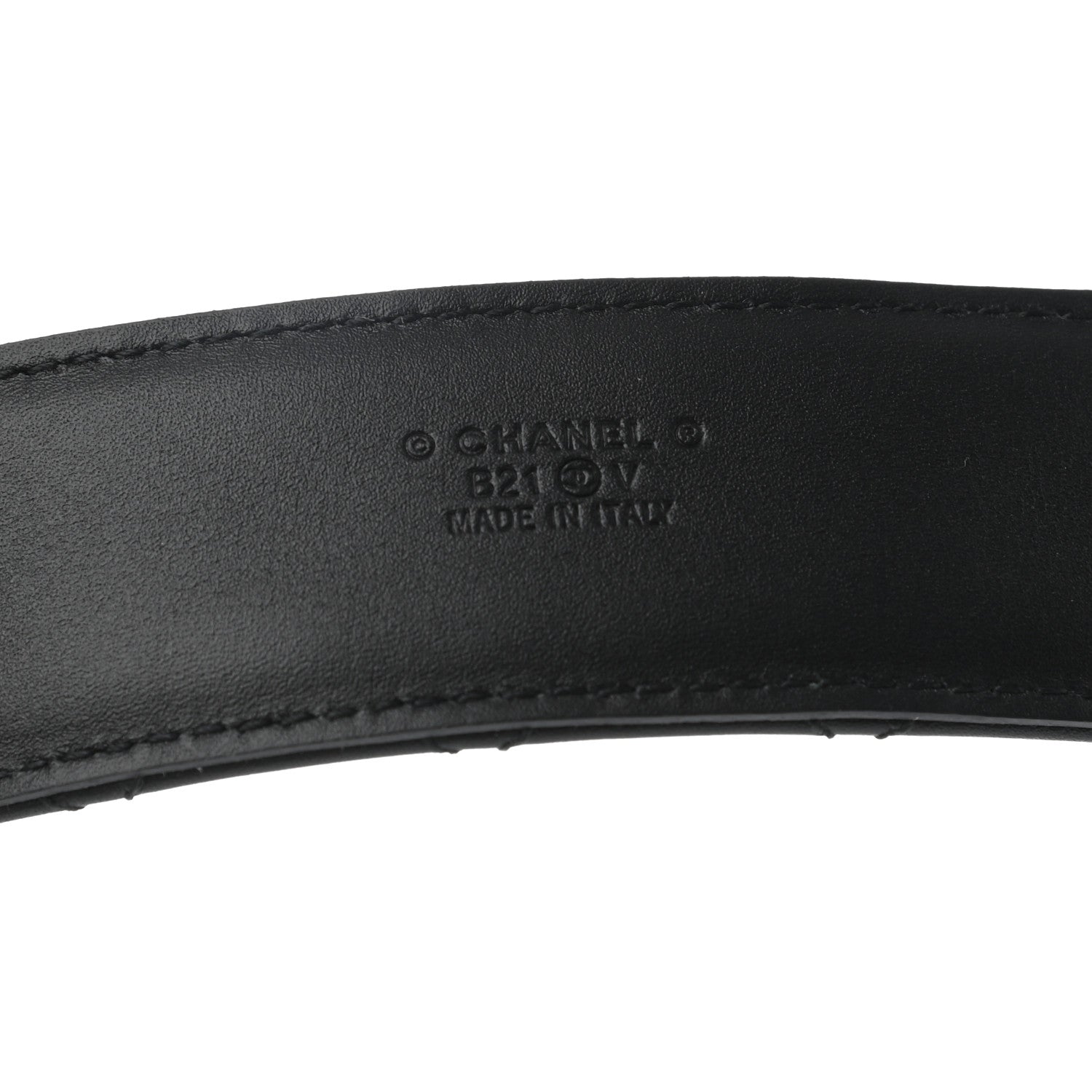 Chanel Calfskin Quilted CC Chain Belt 80 Black 3 of 6