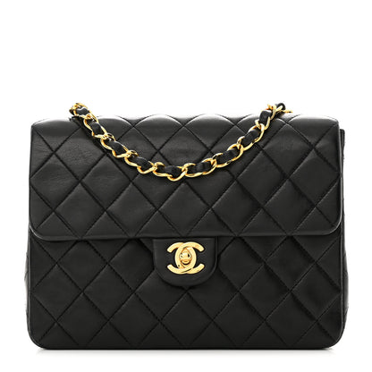 Chanel Lambskin Quilted Mini Square Flap Bag Black 1 of 10
