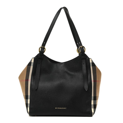 Burberry Grainy Calfskin House Check Small Canterbury Black 1 of 17