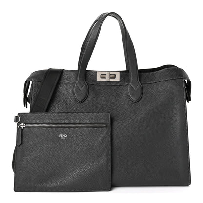 Fendi Cuoio Romano Peekaboo I SEE U Forty8 Satchel Asfalto Palladio 3 of 11