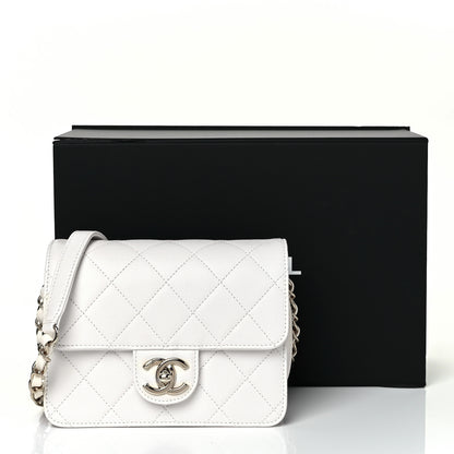 Chanel Caviar Quilted Like A Wallet Flap White 9 of 9