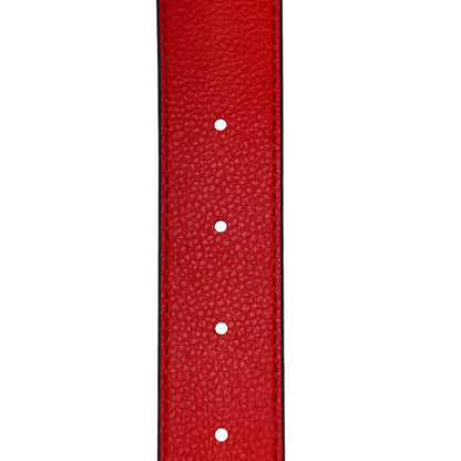 Louis Vuitton Calfskin Monogram 30mm LV Initiales Reversible Belt 75 30 Coquelicot 5 of 9