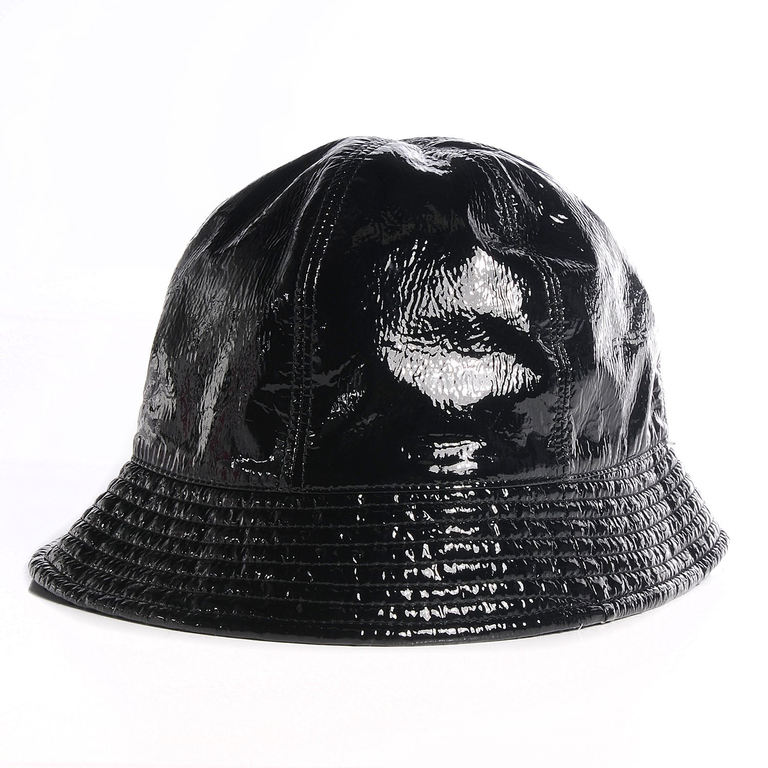 Chanel Vinyl Tweed Bucket Hat 58 Black 3 of 8