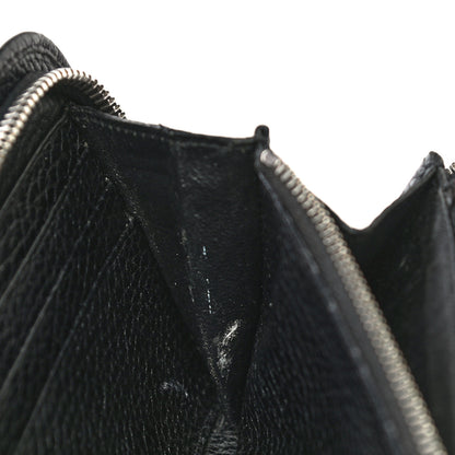 Saint Laurent Grained Calfskin Rive Gauche Zip Around Wallet Black 10 of 12