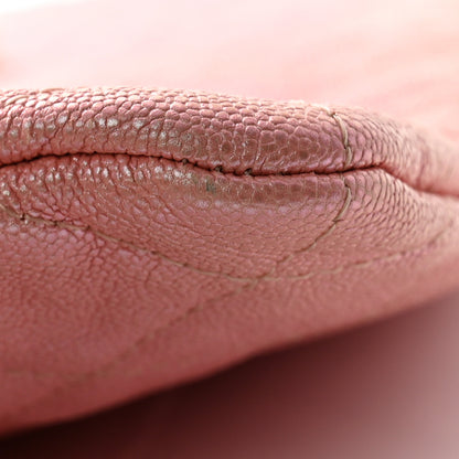 Chanel Iridescent Caviar Medium Night by the C Pouch Clutch Rose Pink 10 of 11