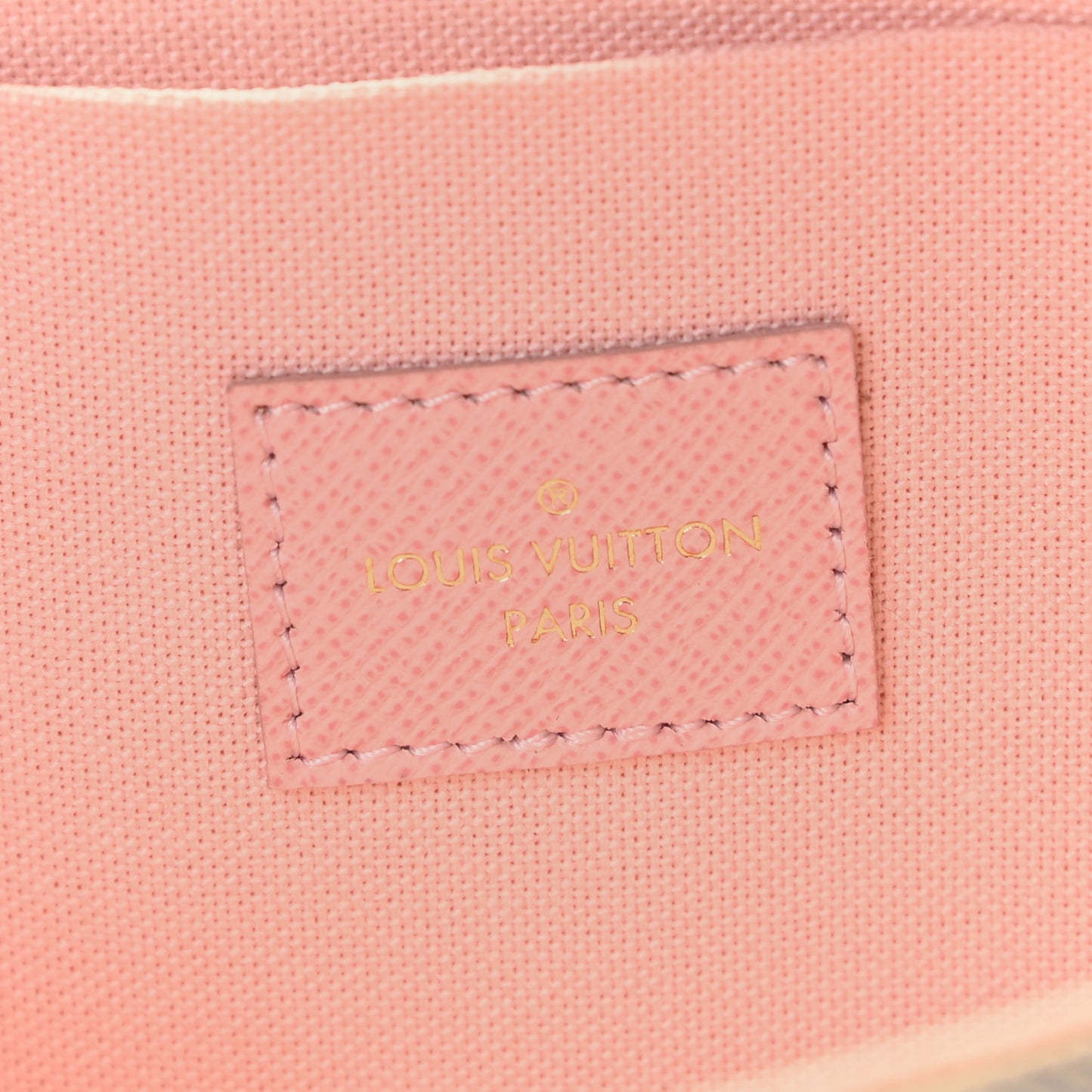 Damier Azur Pochette Felicie Chain Wallet Rose Ballerine