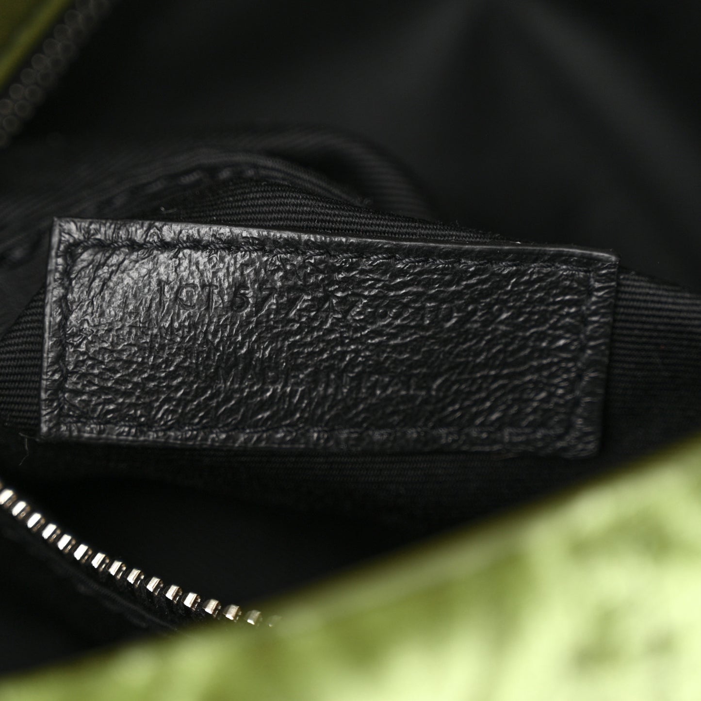 Crushed Velvet Quilted Small Loulou Puffer Monogram Chain Satchel Green